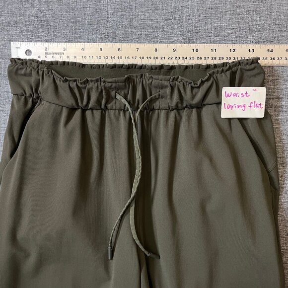 Lululemon Stretch High Rise Jogger Pants - Women's Size 6 - Green - Picture 7 of 10